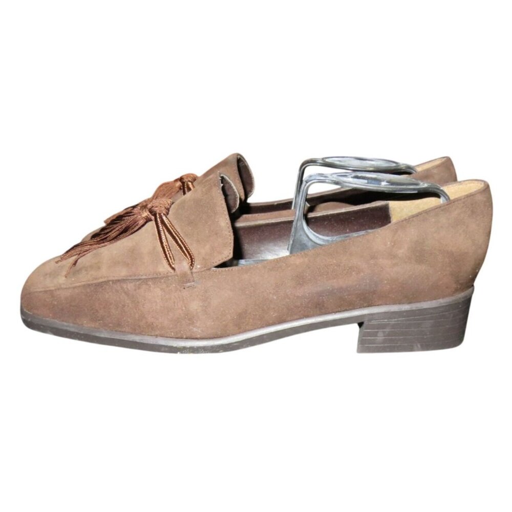 IMPO Kira Brown Suede Leather Tassel Ornamented loafer with memory foam size 7.5